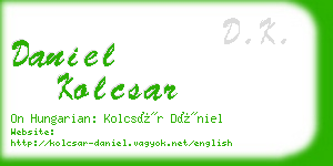 daniel kolcsar business card